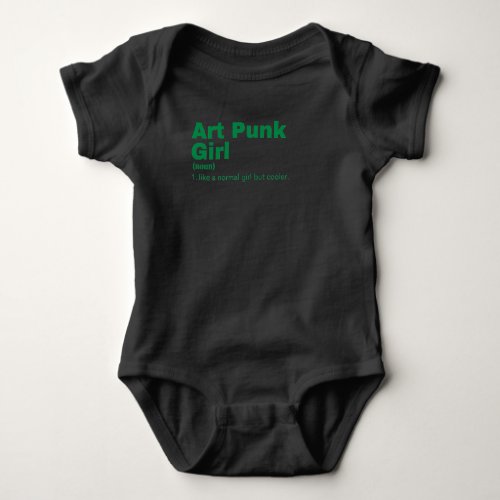 rt Punk  Girl _ Art Punk  Baby Bodysuit