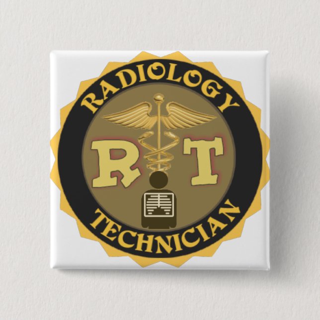 RT RADIOLOGY TECHNICIAN BADGE - LOGO BUTTON (Front)