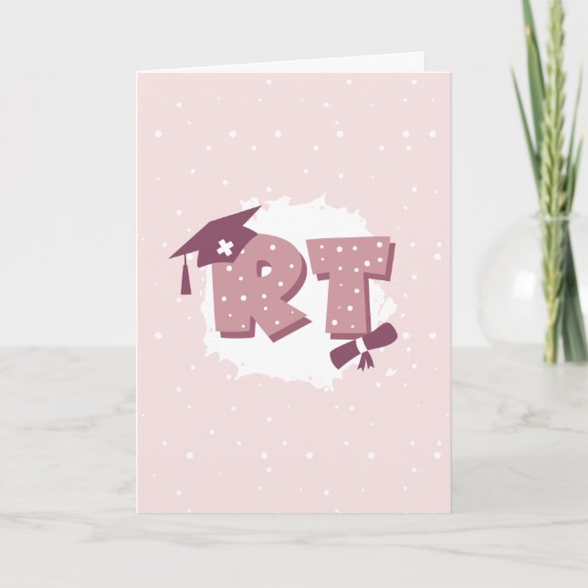 RT Respiratory Therapist Graduation Card (Front)