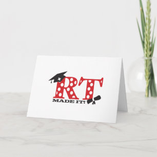 RT Respiratory Therapist Graduation Card