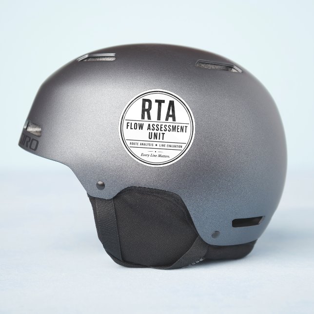 RTA Flow Assessment Unit Sticker (Helmet Side)