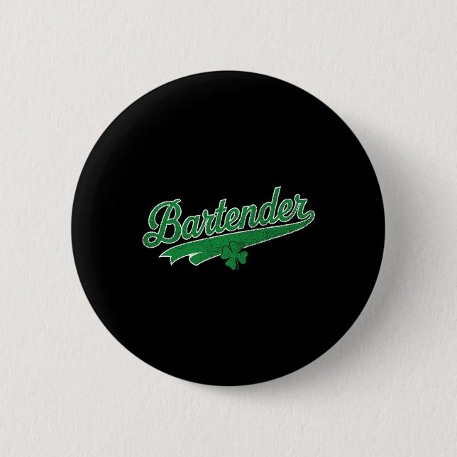 Rtending Rtender Beer Shamrock Irish St. Patrick’s Button (Front)