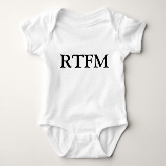 RTFM Read the ******* Manual Funny Newborn T-Shirt Baby Bodysuit