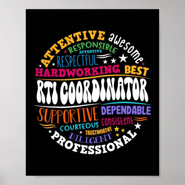 Rti Coordinator Intervention Teacher School Team S Poster (Front)