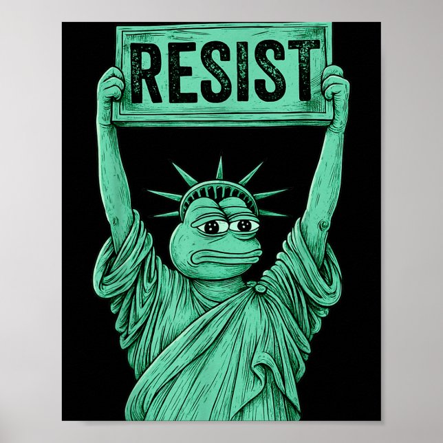 Rtland Frog Funny City Art - Rtland Frog Protest  Poster (Front)
