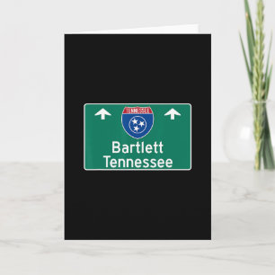 Rtlett Tennessee Interstate Highway Vacation Souve Card