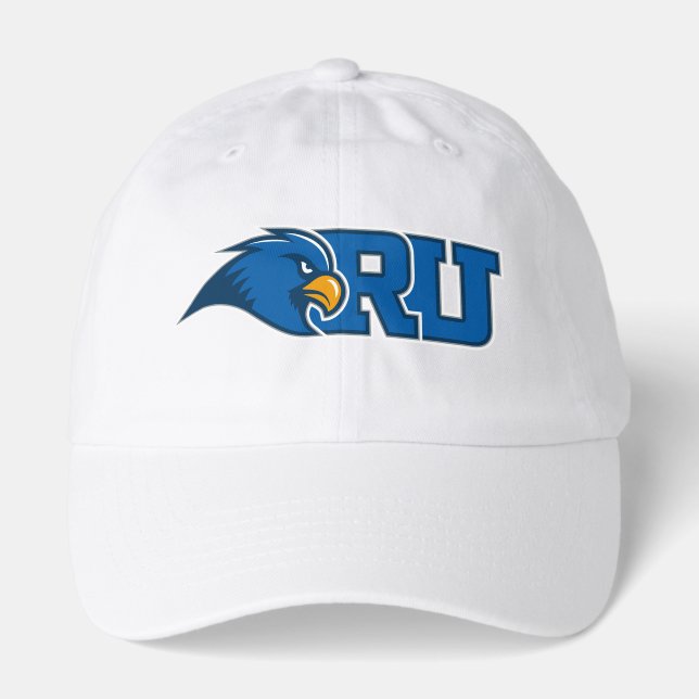 RU Monogram With Blue Hawk Mascot Hat (Front)