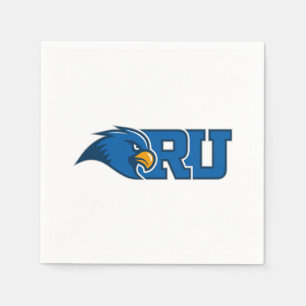 RU Monogram With Blue Hawk Mascot Napkins