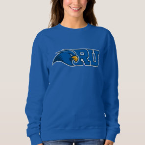 RU Monogram With Blue Hawk Mascot Sweatshirt