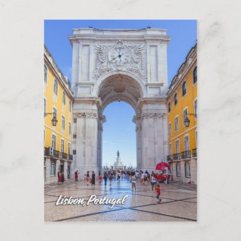 Rua Augusta Arch In Lisbon Postcard by sumners at Zazzle