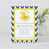 Rub-a-dub Baby Shower Invitation - Blue (Standing Front)
