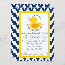 Rub-a-dub Baby Shower Invitation - Blue