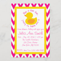 Rub-a-dub Baby Shower Invitation - Pink