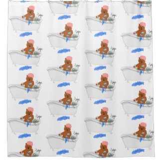 Rub a Dub Dub A Cat in a Tub Shower Curtain