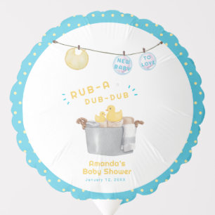Rub A Dub Dub Clothesline Rubber Duck Baby Shower Balloon