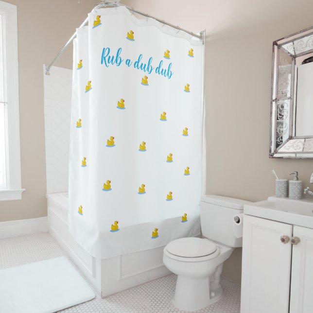 Rub-a-Dub-Dub Duck Shower Curtain (In Situ)