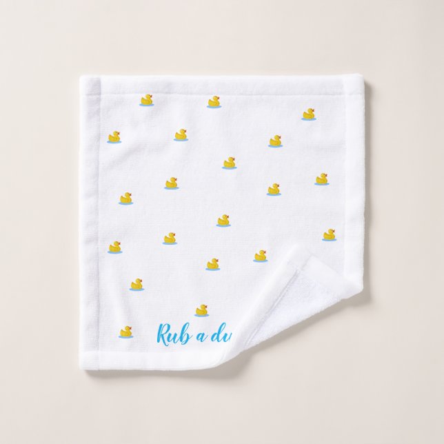 Rub A Dub Dub Duck Washcloth (Wash Cloth)