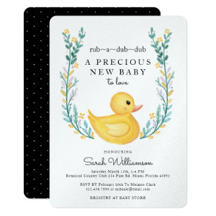 Rubber Ducky Baby Shower Invitations Zazzle