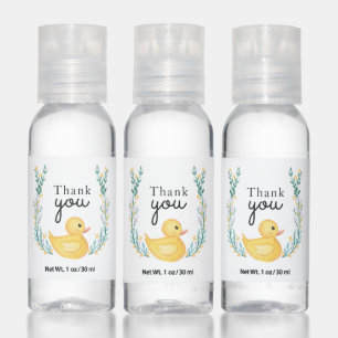 Rub-A-Dub-Dub Yellow Rubber Ducky Thank You Hand Sanitizer