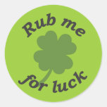 Rub me for luck sticker