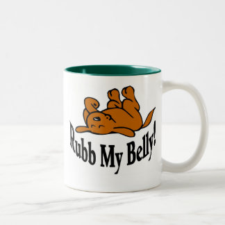Rub My Belly Two-Tone Coffee Mug