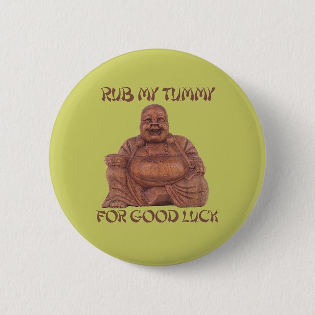 RUB MY TUMMY PINBACK BUTTON (Front)