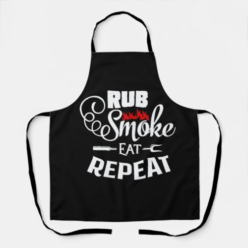 Rub Smoke Eat Repeat BBQ Apron