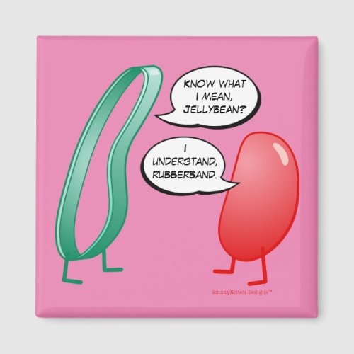 Rubber Band and Jelly Bean Funny Cute Kids Rhyme Magnet