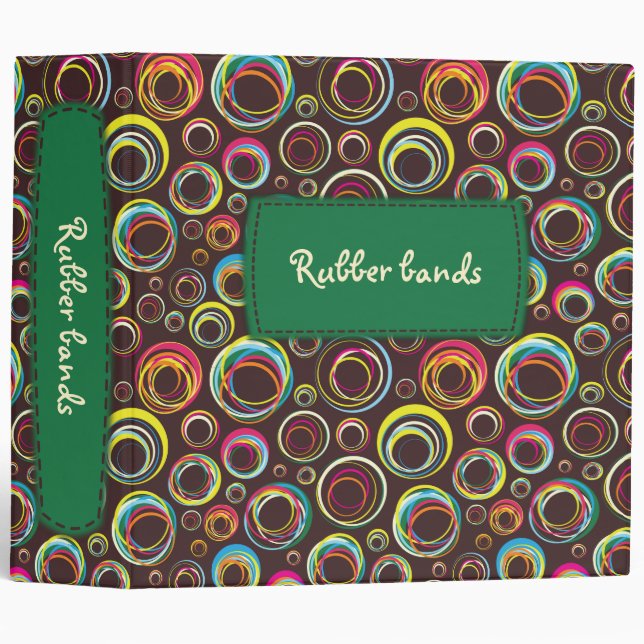 rubber bands - green label - binder (Front/Spine)