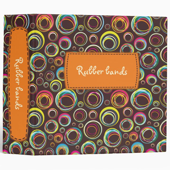 rubber bands - orange label - binder (Front/Spine)