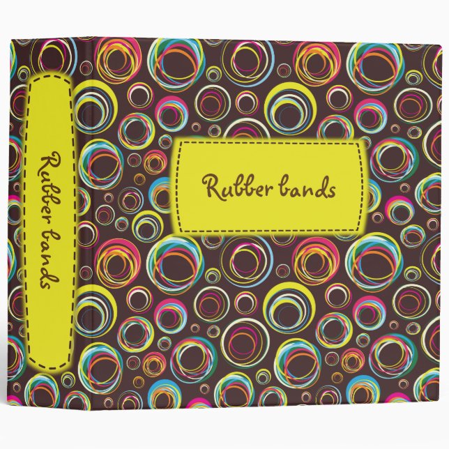 rubber bands - yellow label - binder (Front/Spine)