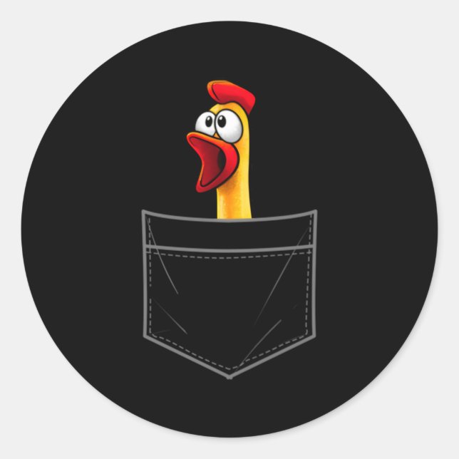 Rubber Chicken For Animal Chicken Classic Round Sticker (Front)