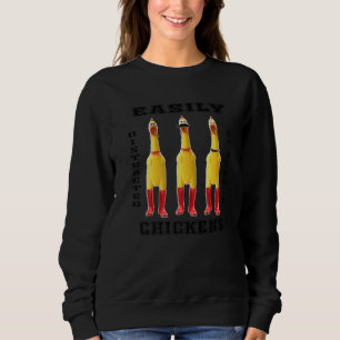 Rubber Chicken  For Boys Easily Distracted By  1 Sweatshirt