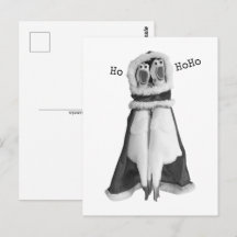 Rubber chicken Santa Postcard