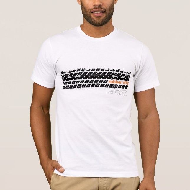Rubber City Tire Tread T-Shirt (Front)