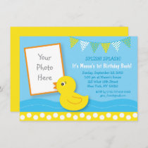 Rubber Duck 1st Birthday Invitation