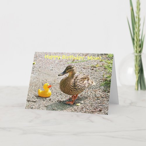 Rubber Duck and Mother Duck Card