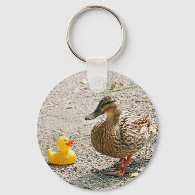 Rubber Duck and Mother Duck Keychain (Front)
