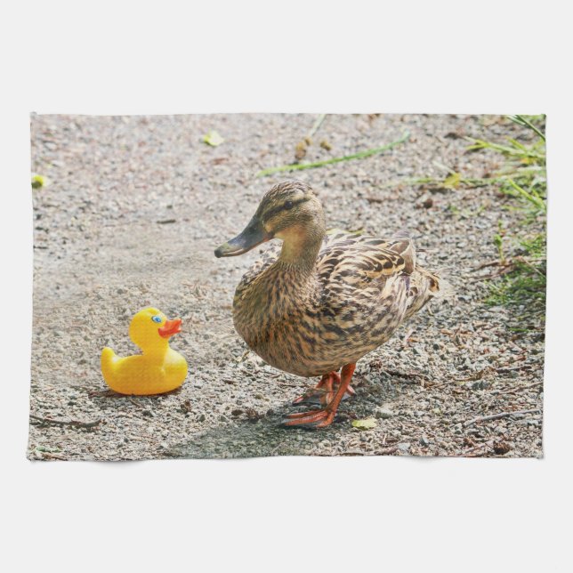 Rubber Duck and Mother Duck Towel (Horizontal)