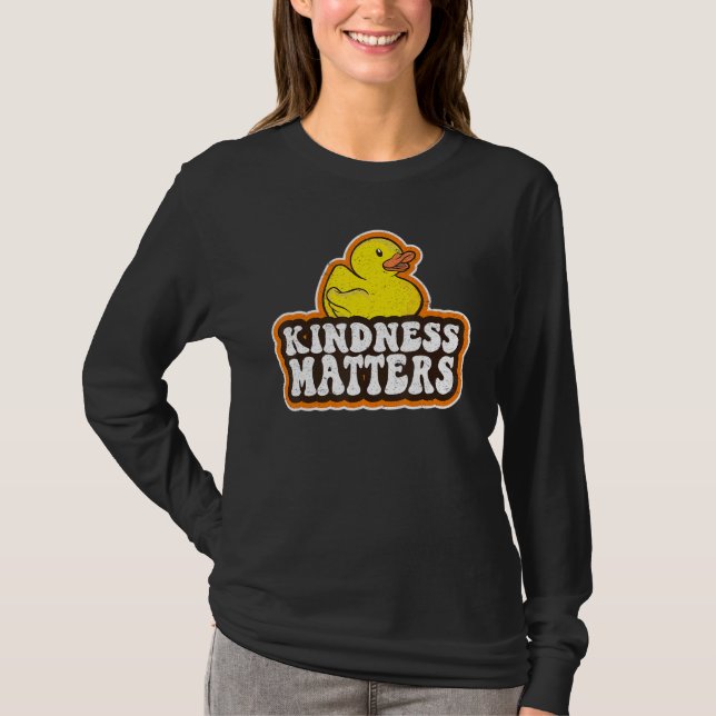 Rubber Duck Anti Bullying Rainbow Kindness Matters T-Shirt (Front)