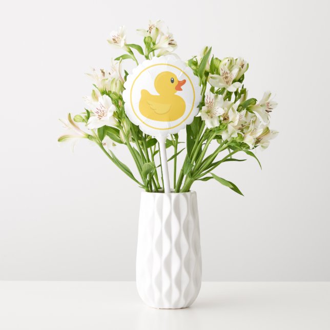Rubber Duck Baby Shower Balloon | Cute Yellow Duck (Vase)
