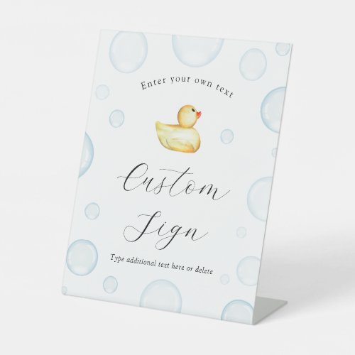 Rubber Duck Baby Shower Custom Text Sign