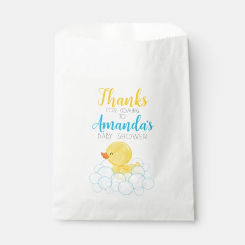 Rubber Duck Baby Shower Favor Treat Bags