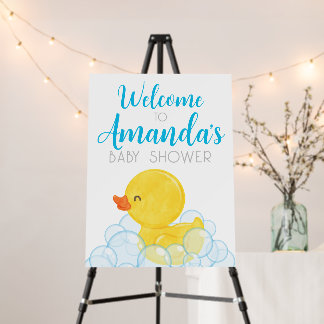 Rubber Duck Baby Shower Foam Welcome Sign