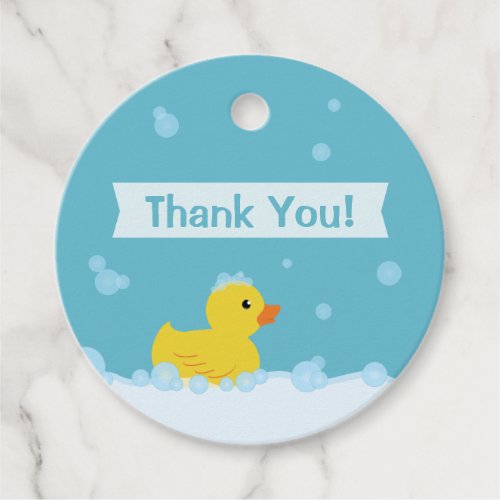 Rubber Duck Baby Shower Gender Neutral Favor Tags