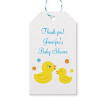 Rubber Duck Baby Shower Gift Tags