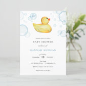 Rubber Duck Baby Shower invitation (Standing Front)