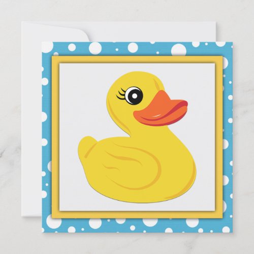 Yellow Rubber Duck Baby Shower Invitations