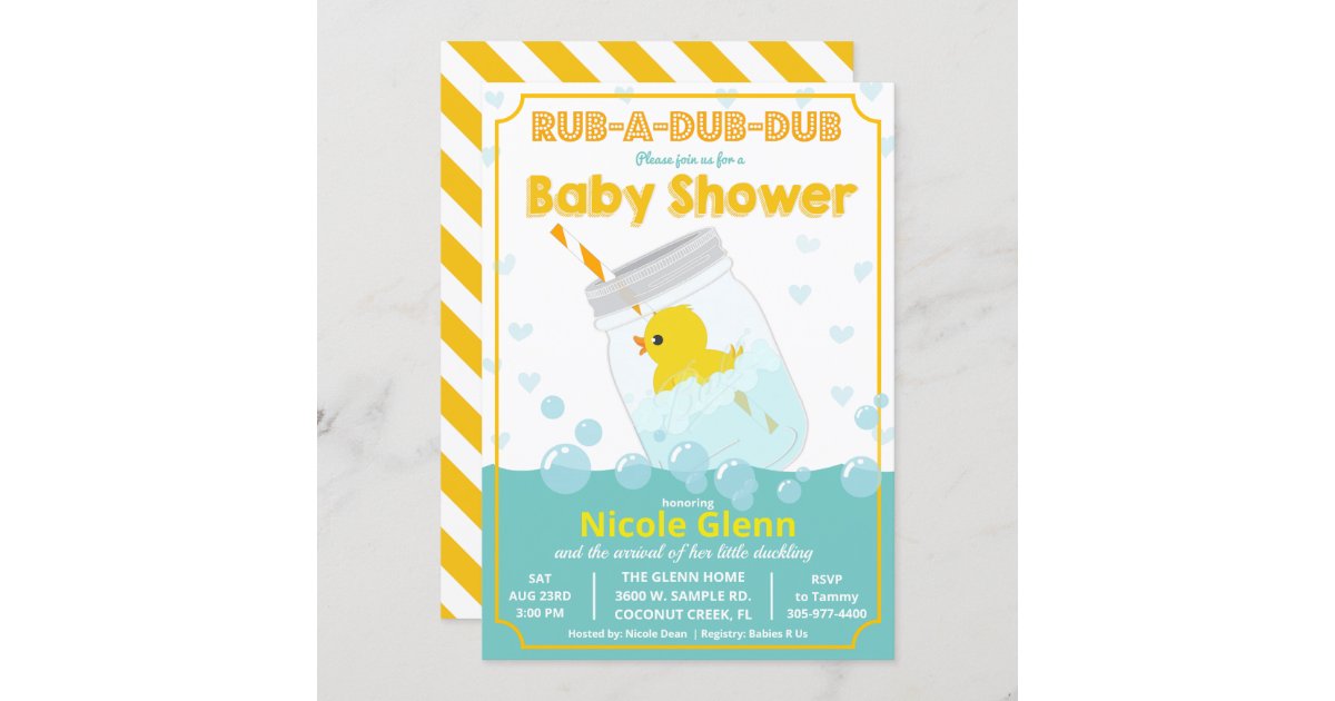 Rubber Duck Baby Shower Invitation | Zazzle