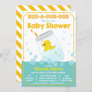 Rubber Duck Baby Shower Invitation